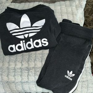 Adidas size 2T black and white tracksuit